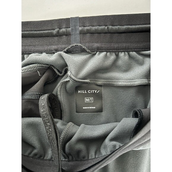 HILL CITY Mens Medium Tall  Athletic Jogger Pants Gray Black Stretch Athleisure - Picture 8 of 14
